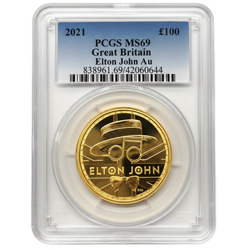 Elton John 1 oz Gold 2021 PCGS MS69