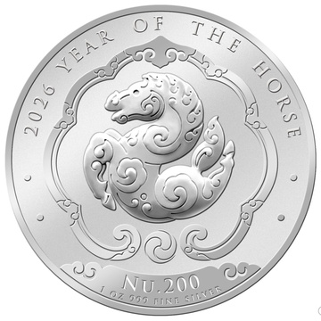 Bhutan: Lunar Jahr des Pferdes 1 oz Silber 2026