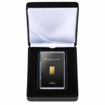 2,5 g Heimerle Meule Goldbarren im Etui – Geschenkset