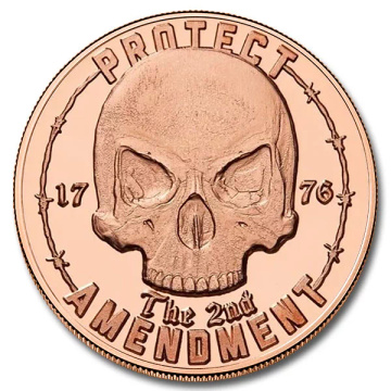 2. Verfassungszusatz Totenkopf 1 Unze Kupfer