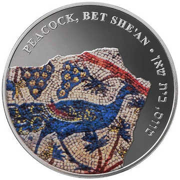 Peacock coloured 1 oz Silber 2013 Coin