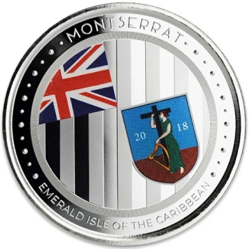 Montserrat: Emerald Isle of the Caribbean coloured 1 oz Silber 2018 Proof