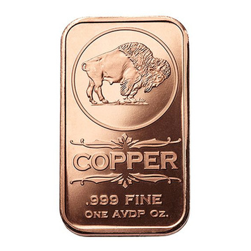 Kupferbarren Buffalo 1 Unze AVDP Kupfer