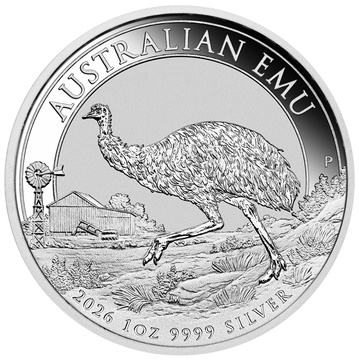 Silbermünze Australischer Emu 1 Unze Silber 2026