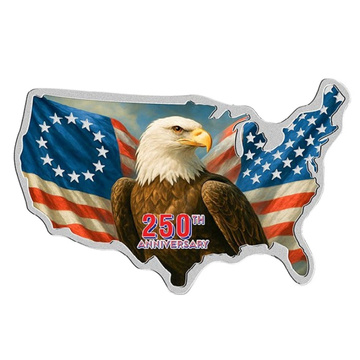 250. Jahrestag der Vereinigten Staaten – Stars and Stripes koloriert 1 Unze Silber 2026 Prooflike