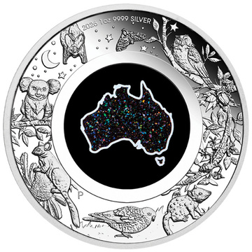 Silbermünze Great Southern Land 1 Unze Silber 2026 Opal Proof
