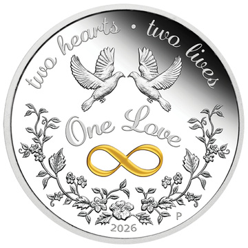 One Love koloriert 1 Unze Silber 2026 Proof