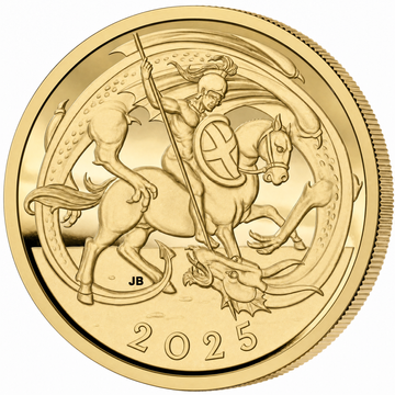 Goldmünze George and the Dragon Half Sovereign 2025 Proof