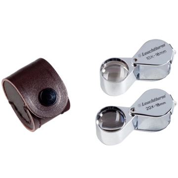 Precision Magnifier chrome-plated (3 lens system), 20x magnification