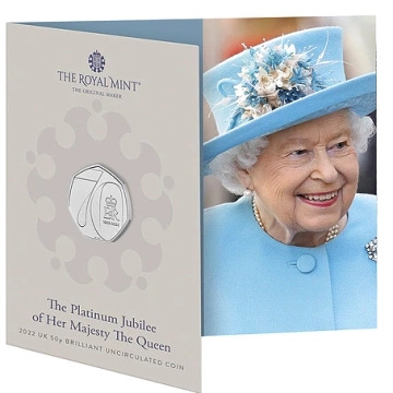 The Platinum Jubilee of Her Majesty The Queen Cupro- Nickel 50p 2022 