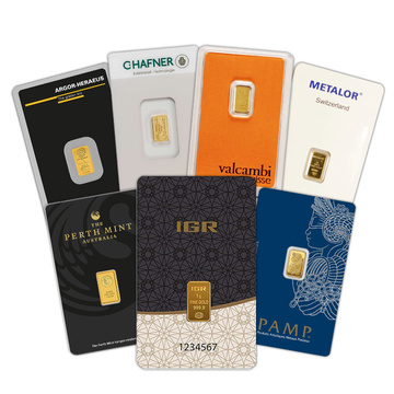 1 g Goldbarren – zertifizierter Hersteller