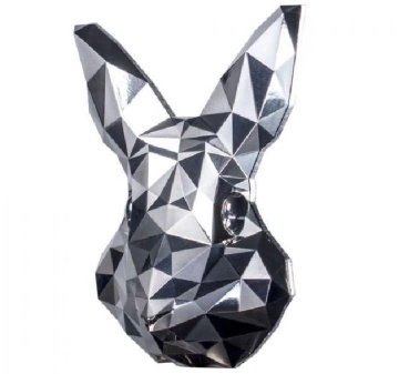 Lowpoly Lunar: Rabbit Mask Stacker 2 oz Silber Proof High Relief