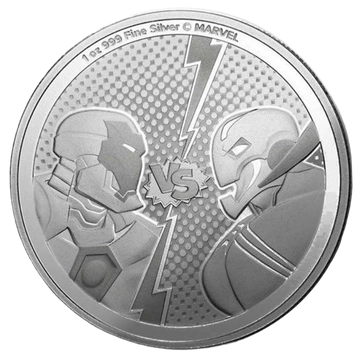 Niue: Marvel - Iron Man vs. Ultron 1 Unze Silber 2025