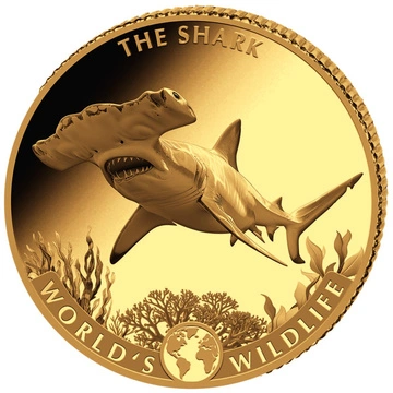 Goldmünze Kongo: World’s Wildlife – Hai 0,5 g Gold 2026