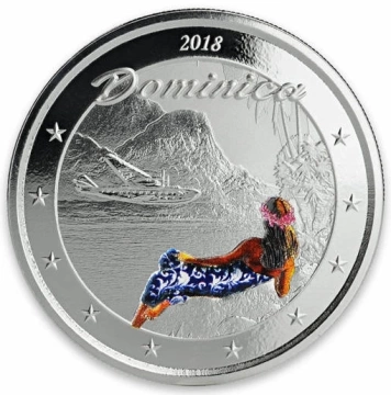 Dominica: The Nature Isle coloured 1 oz Silber 2018 Proof