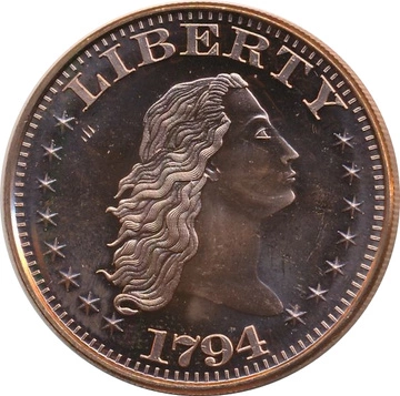 Flowing Hair Liberty 1 Unze Kupfer