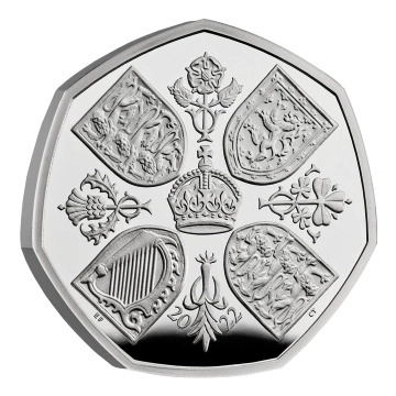 Her Majesty Queen Elizabeth II 50p Platin 2022 Proof 