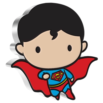 Niue: DC Comics – Superman Flying Chibi‑Münze, coloriert, 1 Unze Silber, 2021, Proof