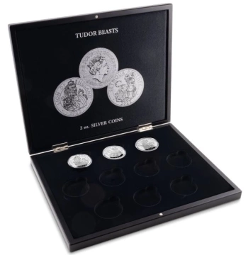 Leuchtturm Presentation cases Volterra for 10 Tudor Beasts 2 oz Silver coins
