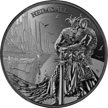 Ragnarök: Heimdall 1 Unze Silber 2025 (schwarzes Silber)