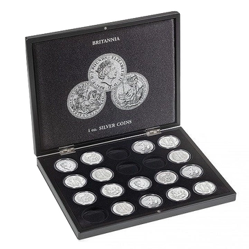 Leuchtturm Presentation cases for 20 Britannia 1 oz Silver coins in capsules 