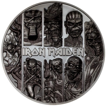 Cook Islands: Iron Maiden - Eddie coloured 3 oz Silber 2024 Black Proof