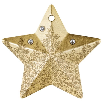 Cookinseln: Weihnachtsornament – Winterwald, vergoldet 1 Unze Silber 2025 Silk Coin