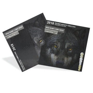 Polnische Umlaufmünzen „Wolf“ – Münzsatz  1  gr 1 gr– 5  zł 5 zł,  2018 2018