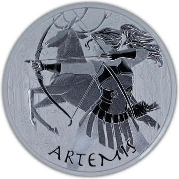 Tuvalu: Gods of Olympus - Artemis 1 oz Silber 2023