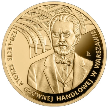 Goldmünze 120 Jahre Wirtschaftsuniversität Warschau 200 Zloty Gold 2026 Proof Mappe/Etui