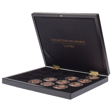 Leuchtturm - Presentation Case Volterra for 19 x 1/4 Euro commemorative coins "Collection des Sports" Empty