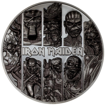Cook Islands: Iron Maiden - Eddie coloured 3 oz Silber 2024 Black Proof