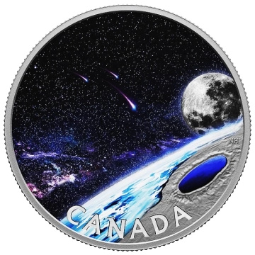 Canada: Pingualuit Crater - Crystal Eye of Nunavik $50 coloured Silver 2023 Proof 