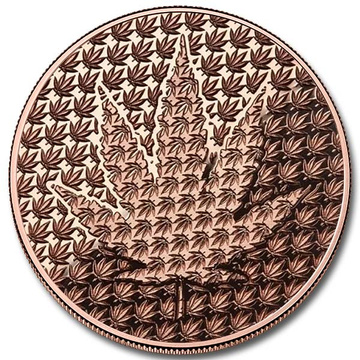 Cannabis Hidden Leaf 1 ounce of copper
