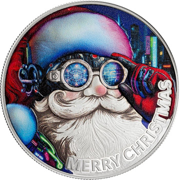 Silver Coin Cyber Claus 1/2 oz Silver 2025 Prooflike