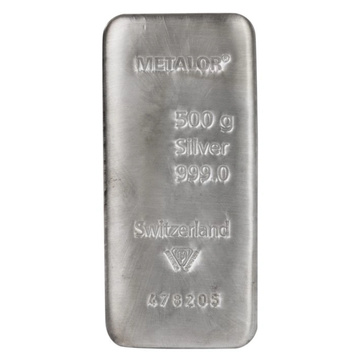 Metalor 500g Silver Bar