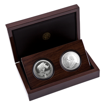 Rhino/Krugerrand Rhino Privy Mark Set 2 oz Silver 2025 Proof
