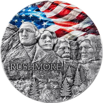 Ghana Rushmore Special Edition 2 oz Silver 2024 High Relief Antique Finish