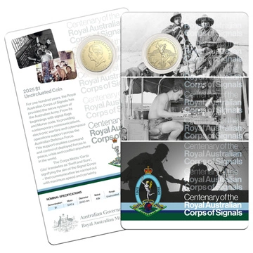Centenary of of Royal Australian Corps of Signal $1 Aluminum Bronze 2025 