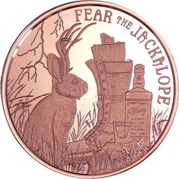 Cryptid Jackelope 1 ounce of copper