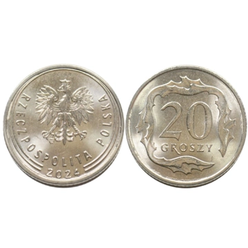 National Bank of Poland: 20 groszy from Mint Bag, coin from 2025 UNC