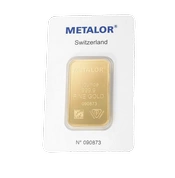 Gold Bar Metalor 1 oz LBMA GD Refiner
