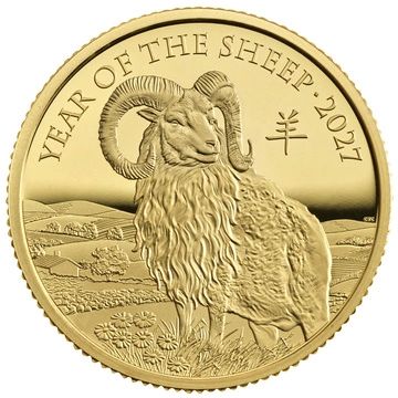 Gold Coin The Royal Mint: Lunar - Year of the Sheep 1/4 oz Gold 2027 Proof