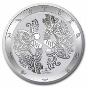 Tokelau: Zodiac Series - Gemini 1 oz Silver 2022 (Milk Spot)