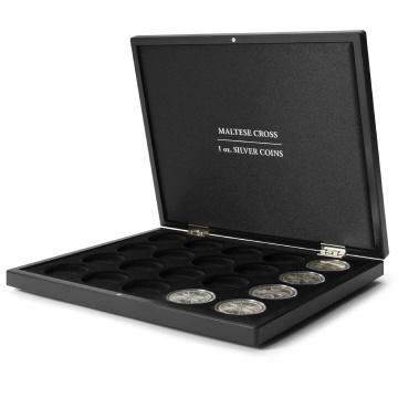 Leuchtturm - Presentation cases Volterra for 20 "Maltese Cross"  1 oz Silver coins in capsules