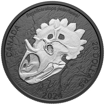 Canada: Discovering Dinosaurs - Royal Horned Face 1 oz Silber 2024 Matte Proof Coin