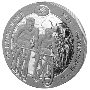 Rwanda: Sporting Ounce 1/12 oz Silver 2025
