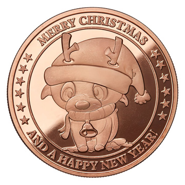 Baby Cartoon Rudolph 1 Ounce of Copper