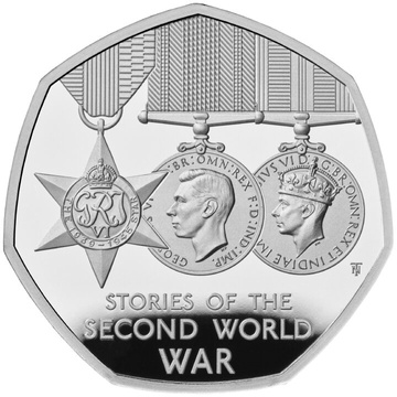 Stories of The Second World War 50p Silver 2025 Proof Piedfort