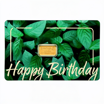 C. Hafner 1 g Gold Bar – Happy Birthday